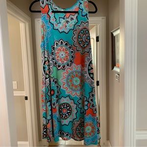 Teal and Multi colored boutique tank